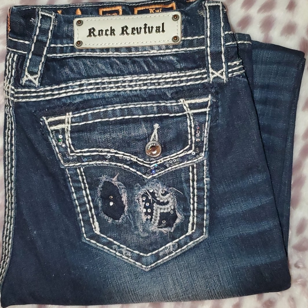 ROCK REVIVAL SIZE 30, KAI BOOT CUT